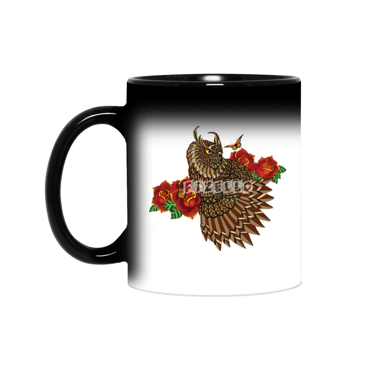 Summer Roses Owl Sihirli Kupa