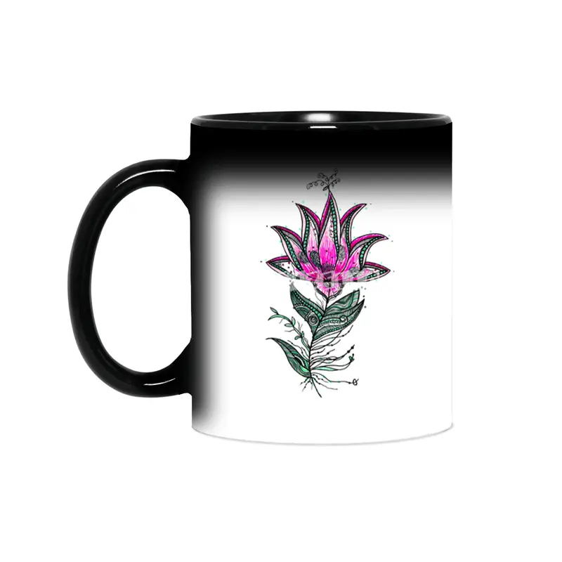 Zentangle Lotus Flower Sihirli Kupa