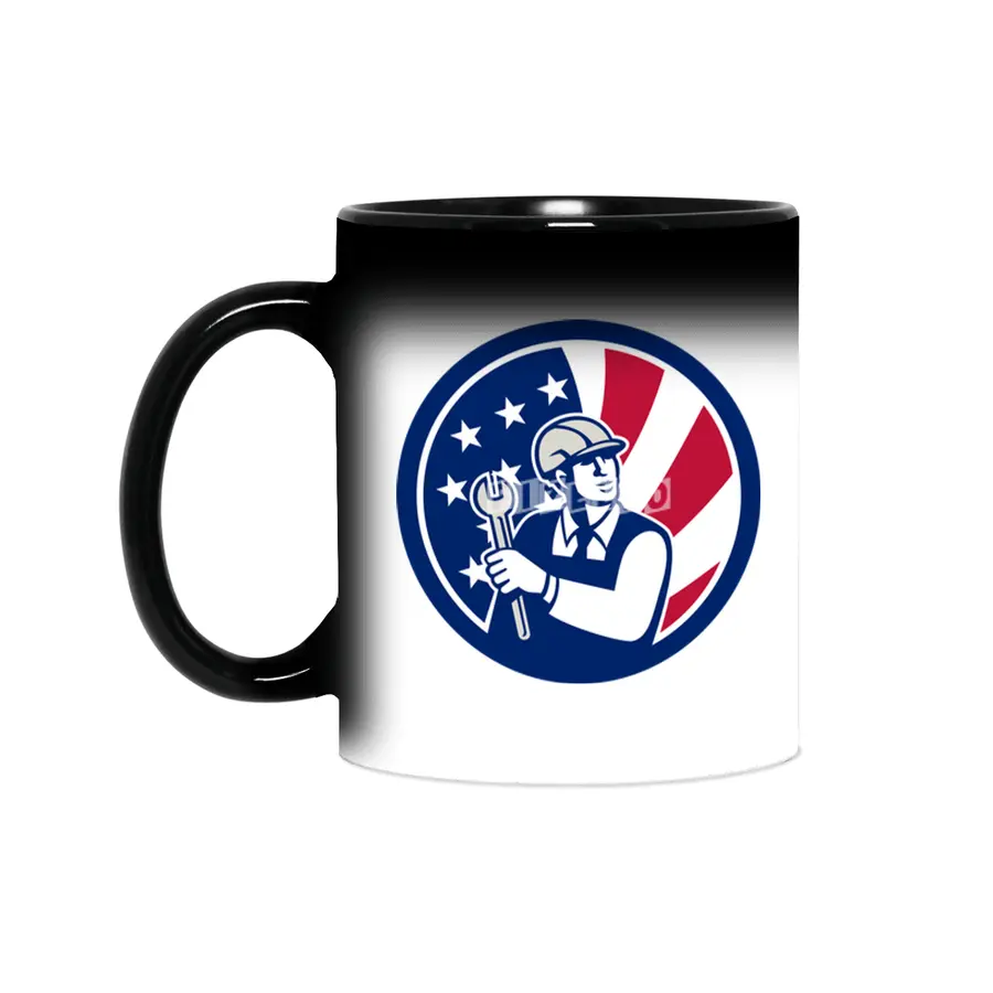 American Engineer USA Flag Icon Sihirli Kupa