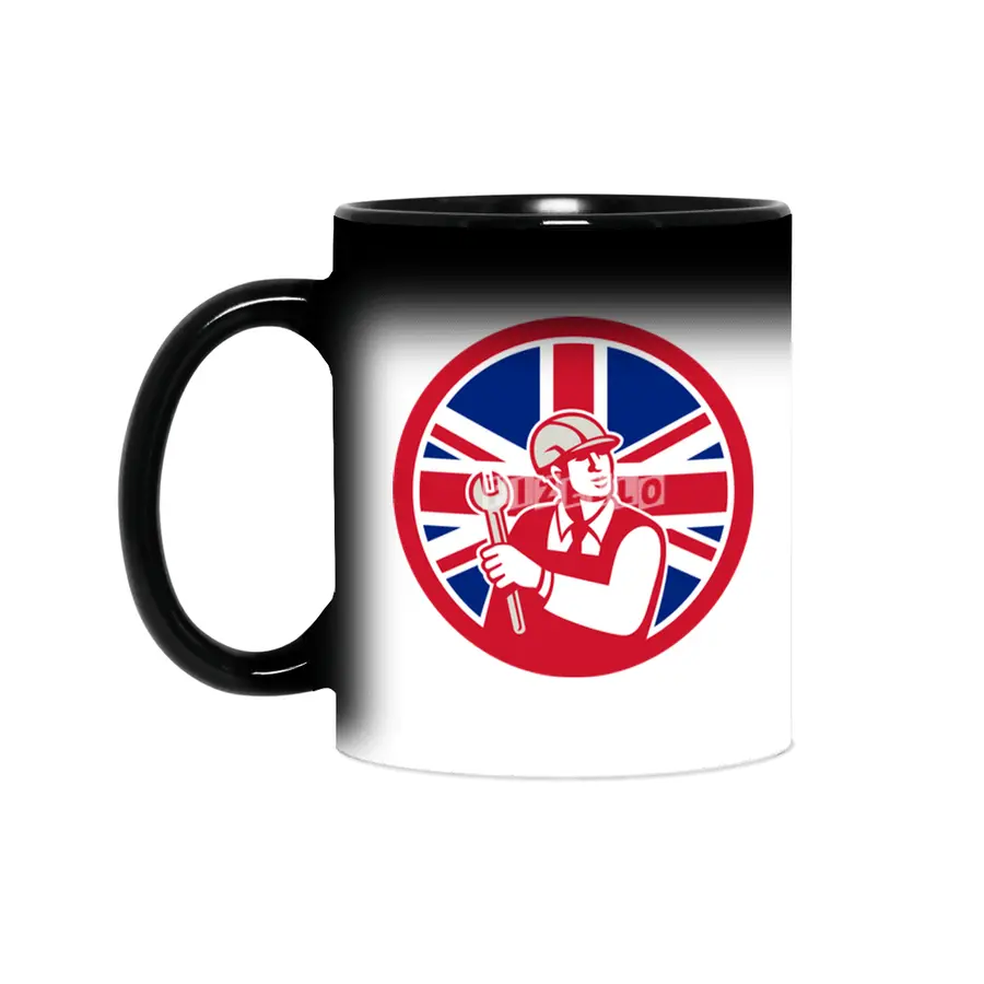 British Engineer Union Jack Flag Icon Sihirli Kupa