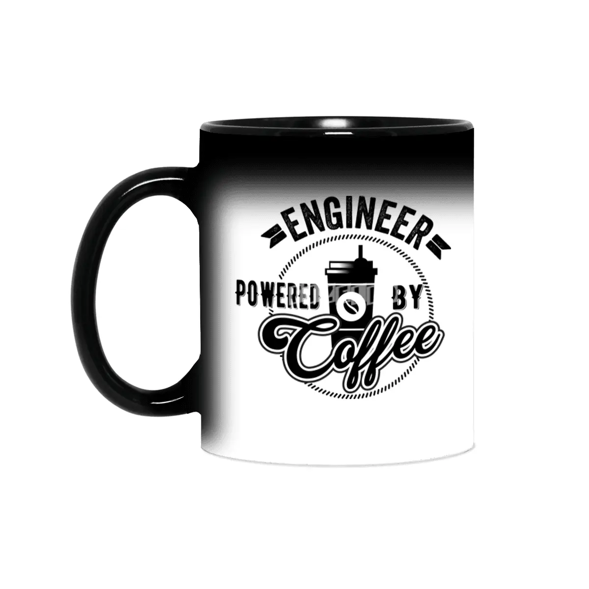 Engineer Powered By Coffee Gift Idea Sihirli Kupa
