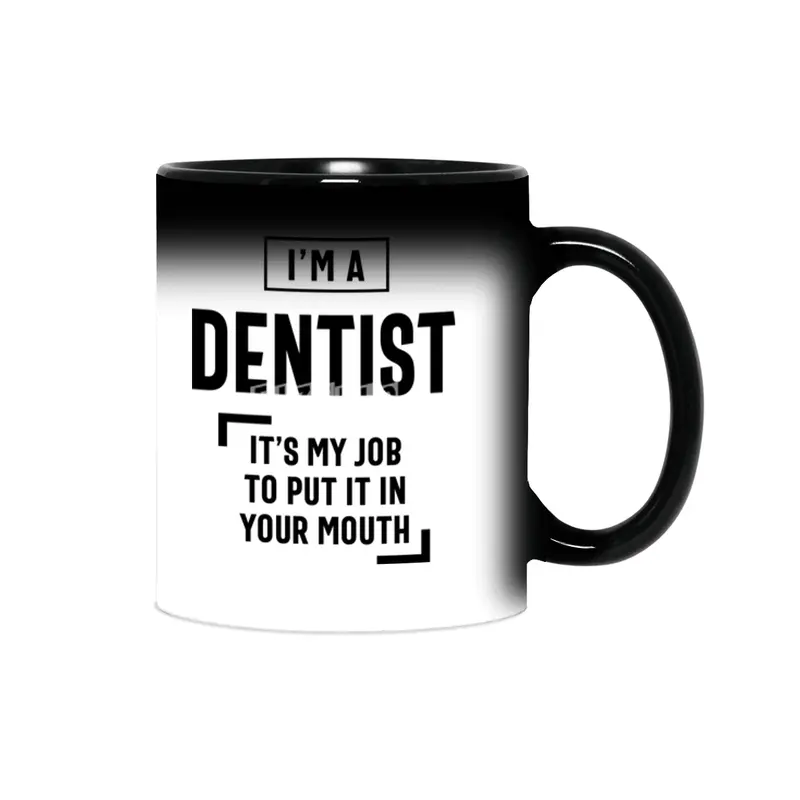 Dentist Job Title Men Women Gift Sihirli Kupa