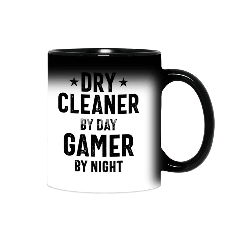 Dry Cleaner By Day Gamer By Night - Job Title Gift Sihirli Kupa