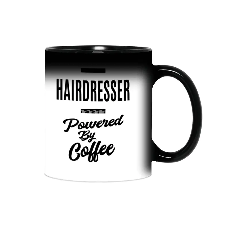Hairdresser Job Title Hairdresser Powered By Coffee Gift Sihirli Kupa