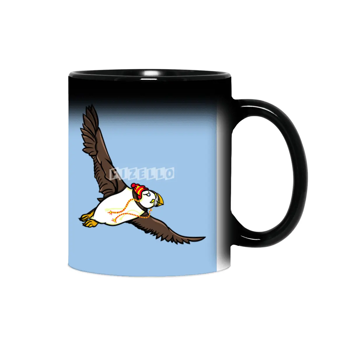 Puffin In A Winter Hat Sihirli Kupa