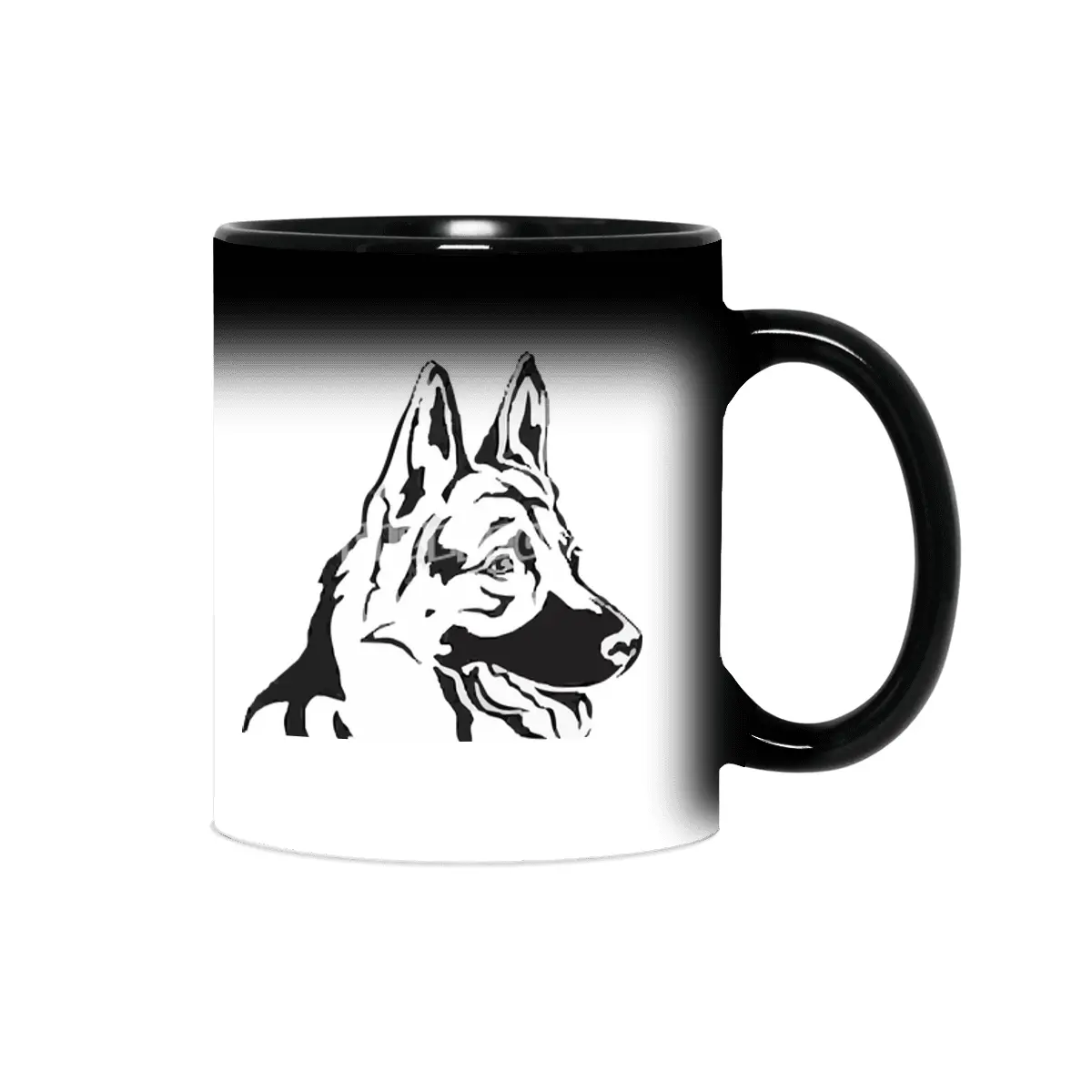 Decorative Portrait Profile Dog Sihirli Kupa