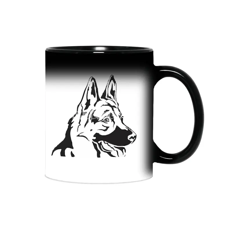 Decorative Portrait Profile Dog Sihirli Kupa