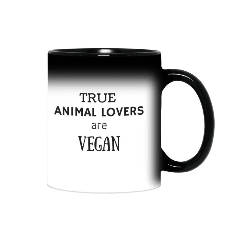 TRUE ANIMAL LOVERS ARE VEGAN Sihirli Kupa