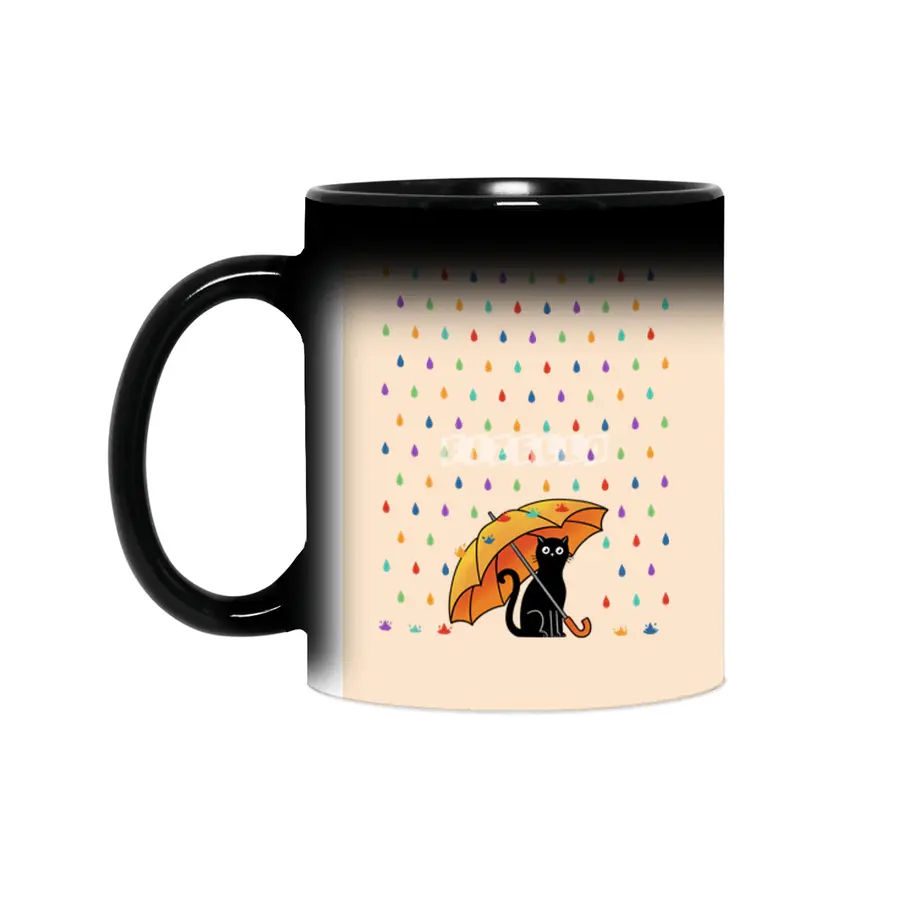 Cat and rain Sihirli Kupa