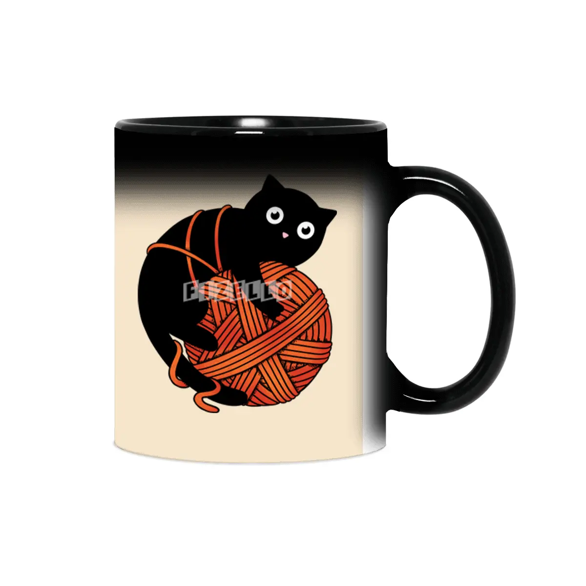 Cat and yarn ball Sihirli Kupa