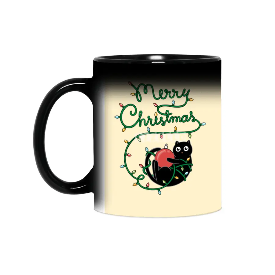 Cat merry christmas Sihirli Kupa