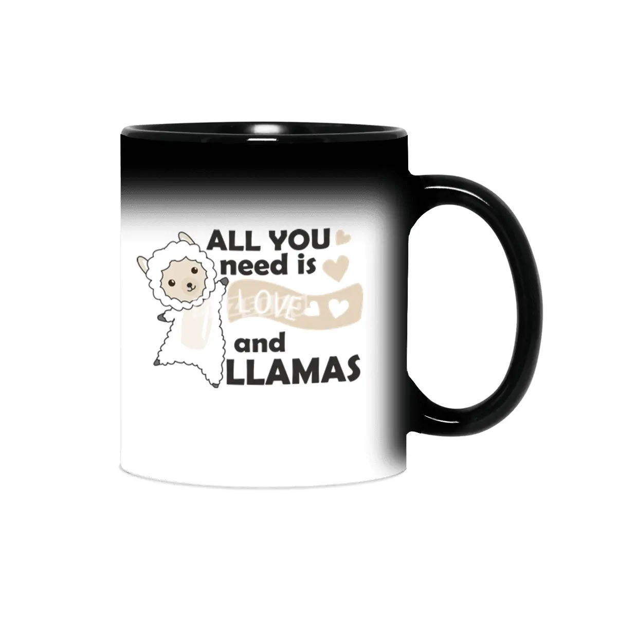 All You Need Is Love And Llama's Sweet Llama Heart Sihirli Kupa