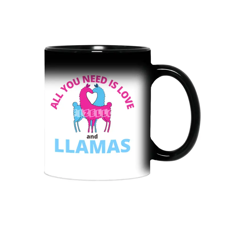 All You Need Is Love And Llamas Cute Animals Sihirli Kupa