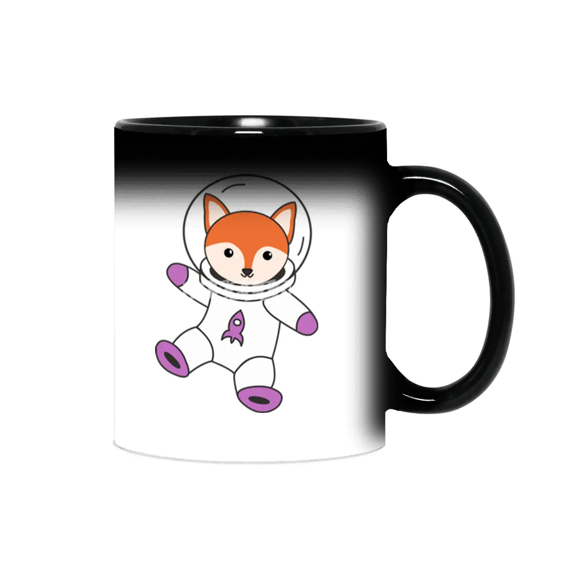 Astronaut Fox Orange Cute Animals Earth Mars Sihirli Kupa