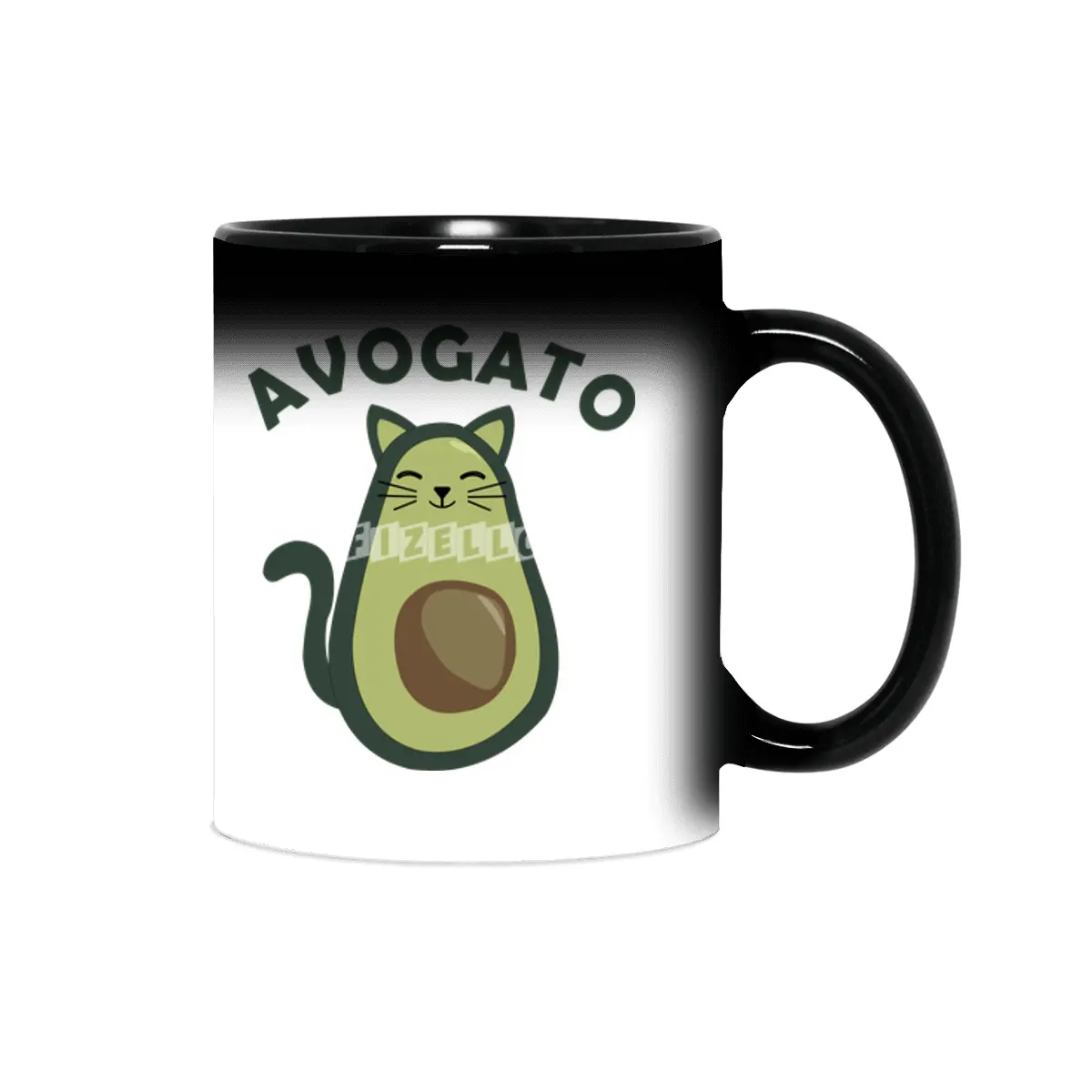 Avogato Avocado Cat Funny Food Green Sihirli Kupa