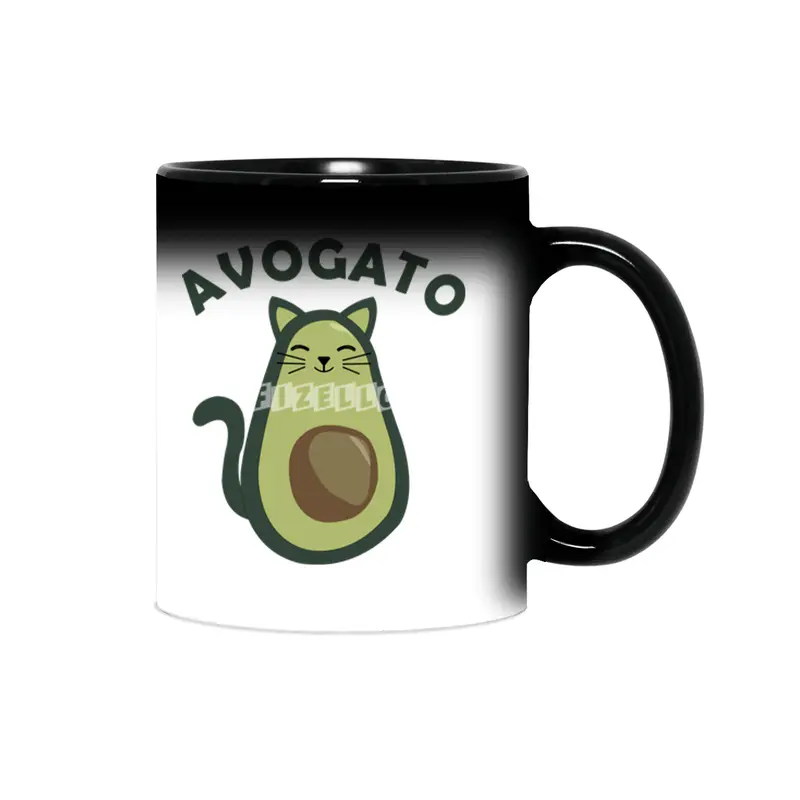 Avogato Avocado Cat Funny Food Green Sihirli Kupa