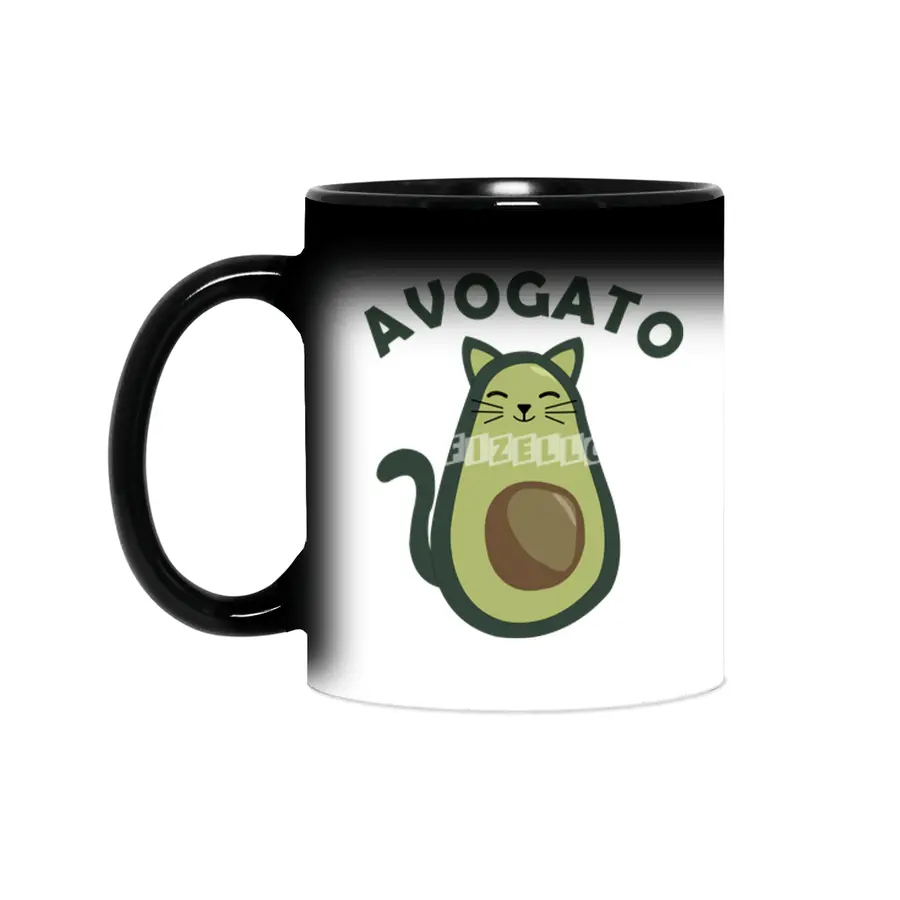 Avogato Avocado Cat Funny Food Green Sihirli Kupa