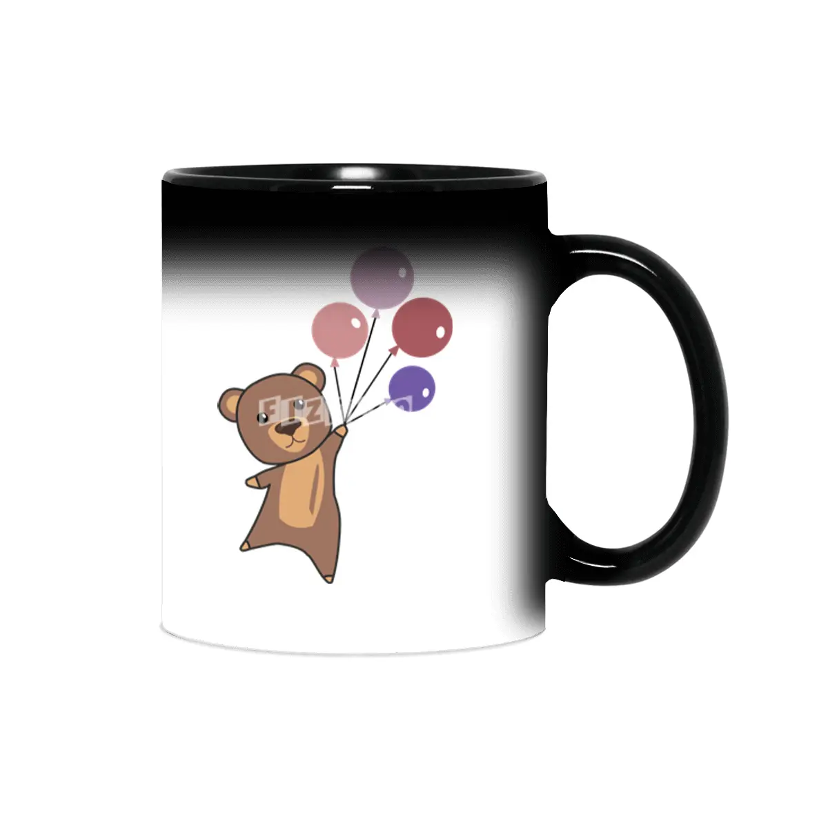 Bear Flies Up With Balloons Cute Animals Sihirli Kupa