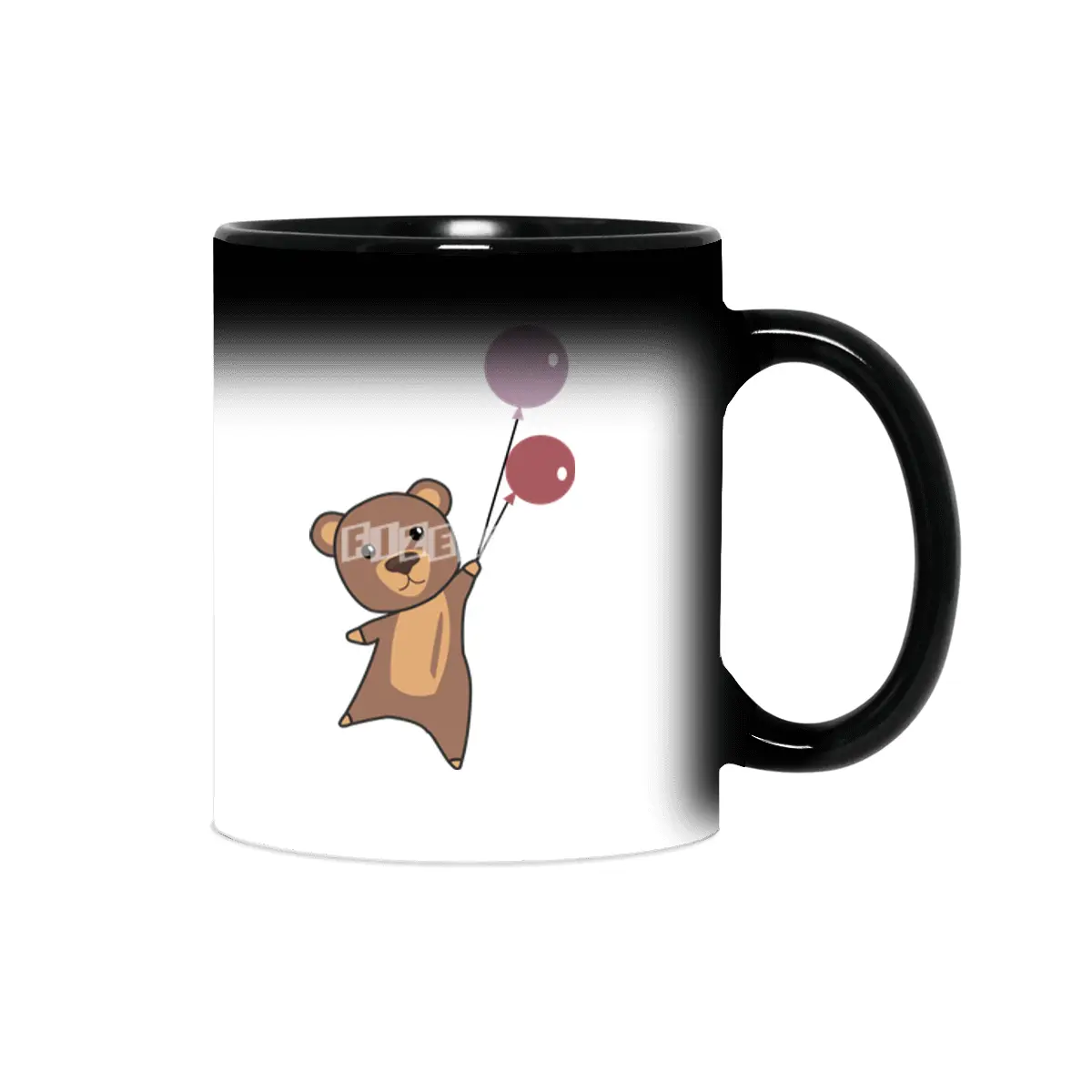 Bear Flies Up With Balloons Cute Animals Sihirli Kupa
