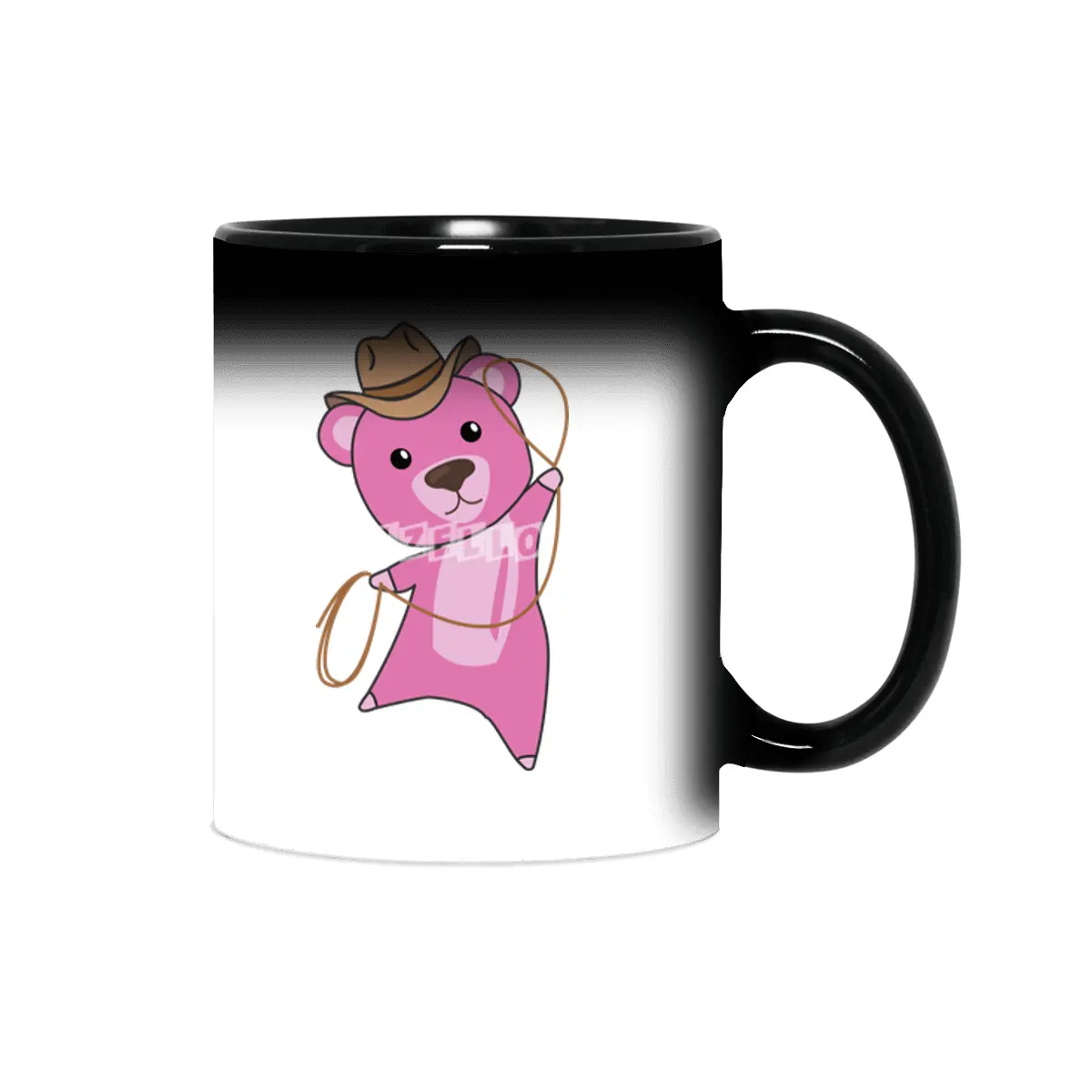 Bear Pink Cowboy Lasso Cute Animals For Kids Sihirli Kupa