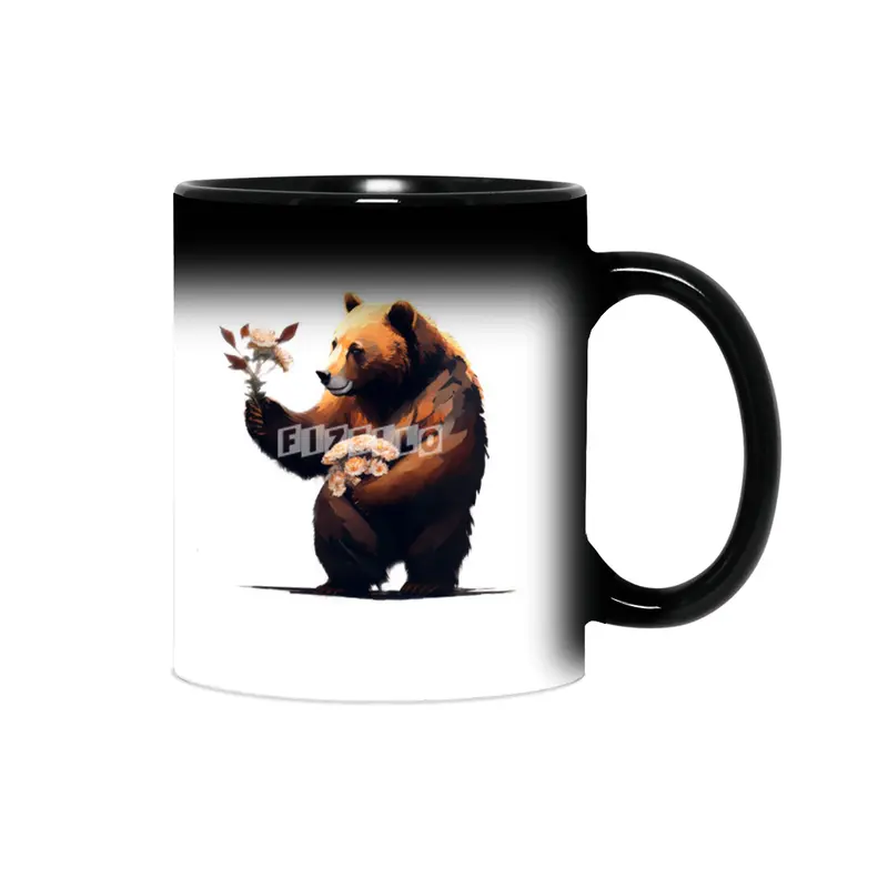 bear holds flowers Sihirli Kupa