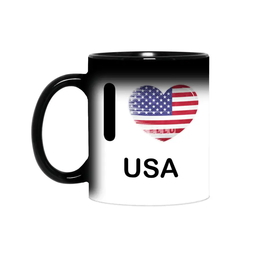 I Love America USA, My Home, My Country Sihirli Kupa