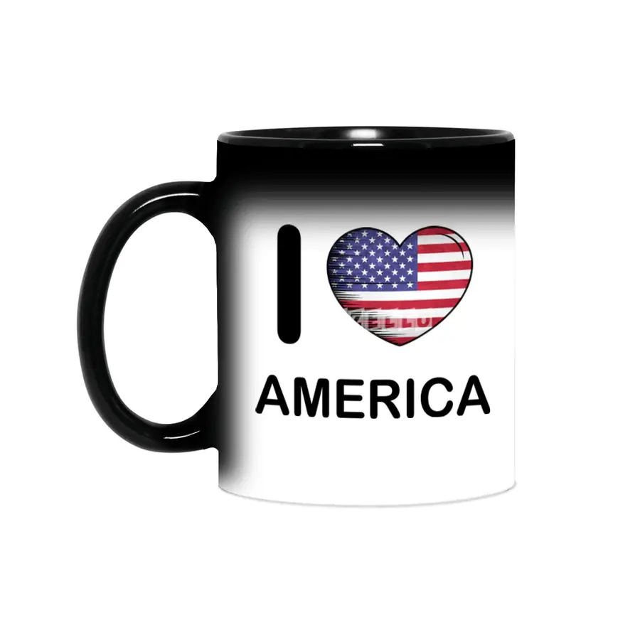 I Love America USA, My Home, My Country Sihirli Kupa