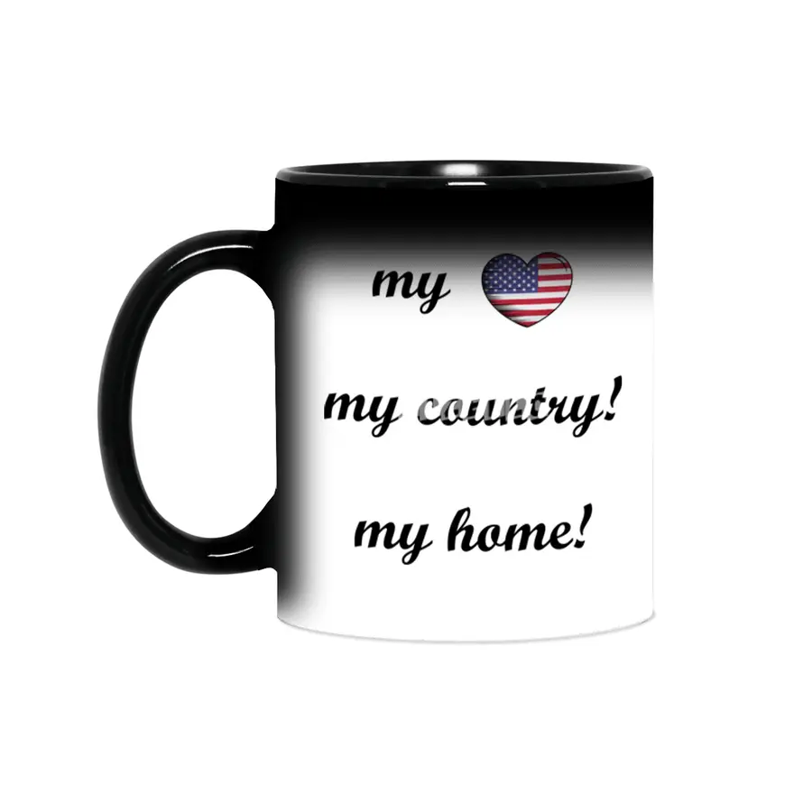I Love America USA, My Home, My Country Sihirli Kupa