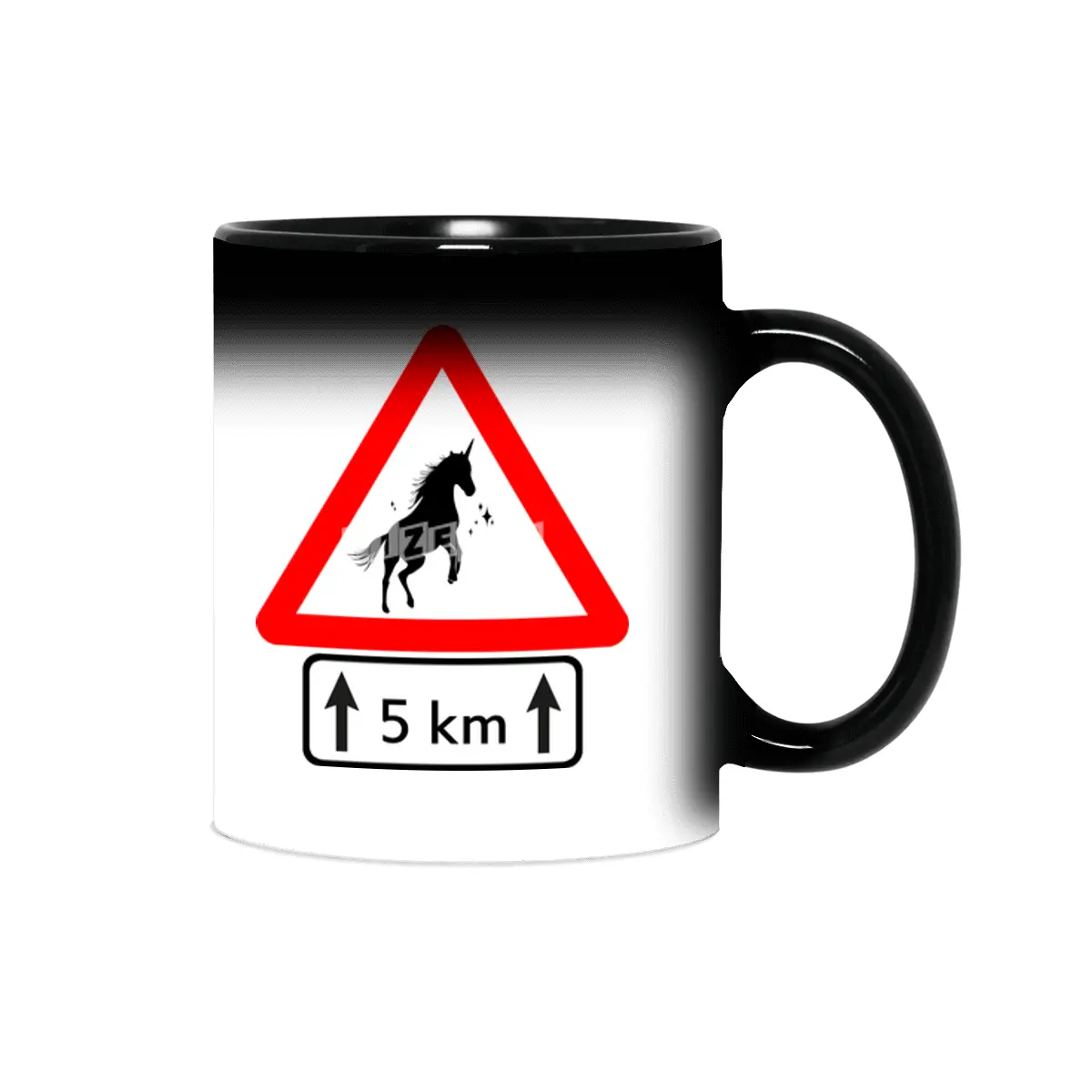 Funny Beautiful Unicorn Road Sign Shirt Sihirli Kupa