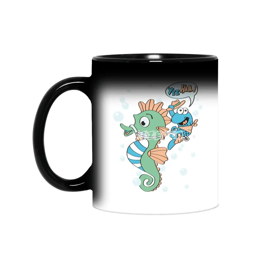 Funny Seahorse Kids Gift Birthday Sihirli Kupa