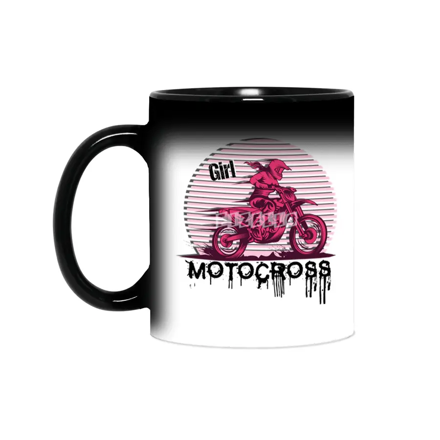 Motocross Enduro Motorcycle Girl Women Gift Sihirli Kupa