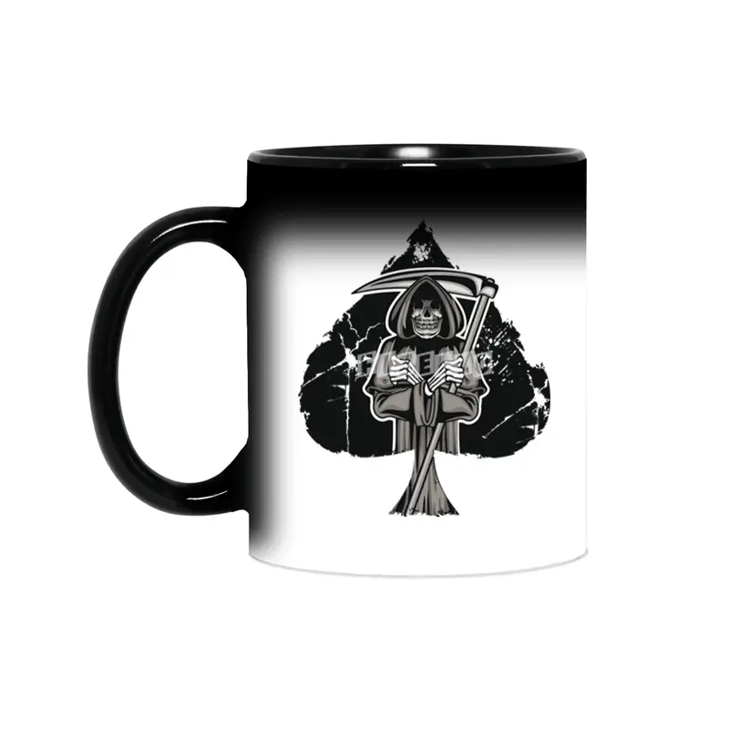 Poker Ace Of Spades Skull Las Vegas Gift Sihirli Kupa
