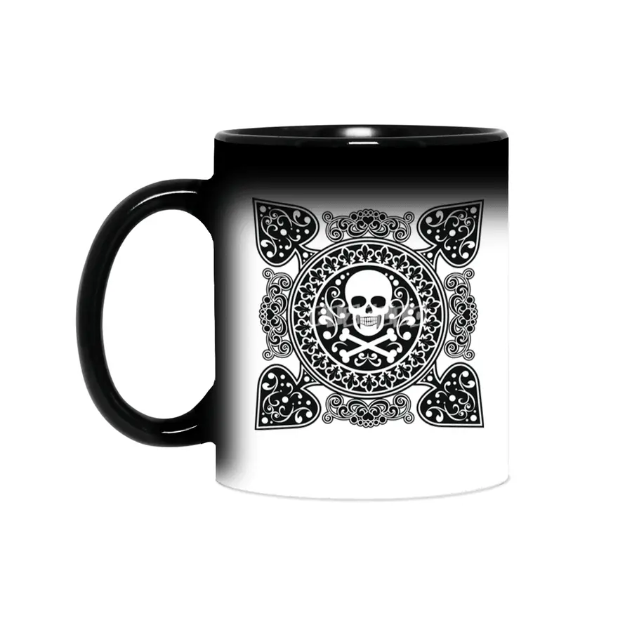 Poker Ace Of Spades Skull Las Vegas Gift Sihirli Kupa