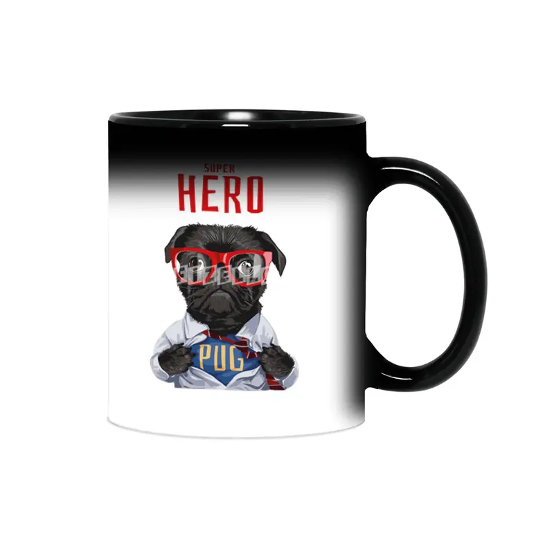 Pug Dog Superhero Dog Owner Gift Sihirli Kupa