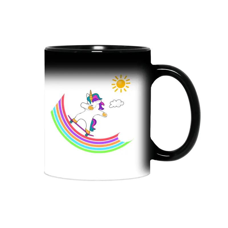 Skateboard Dab Dabbing Unicorn Skater Shirt Sihirli Kupa