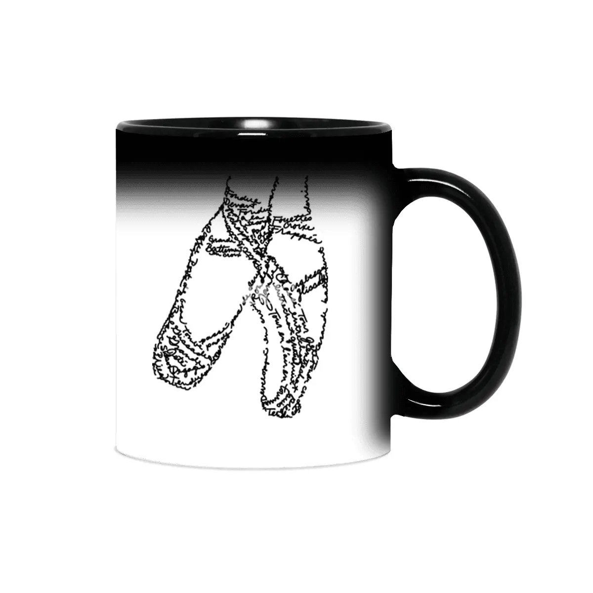 Ballet Pointe Shoes Word Art Sihirli Kupa
