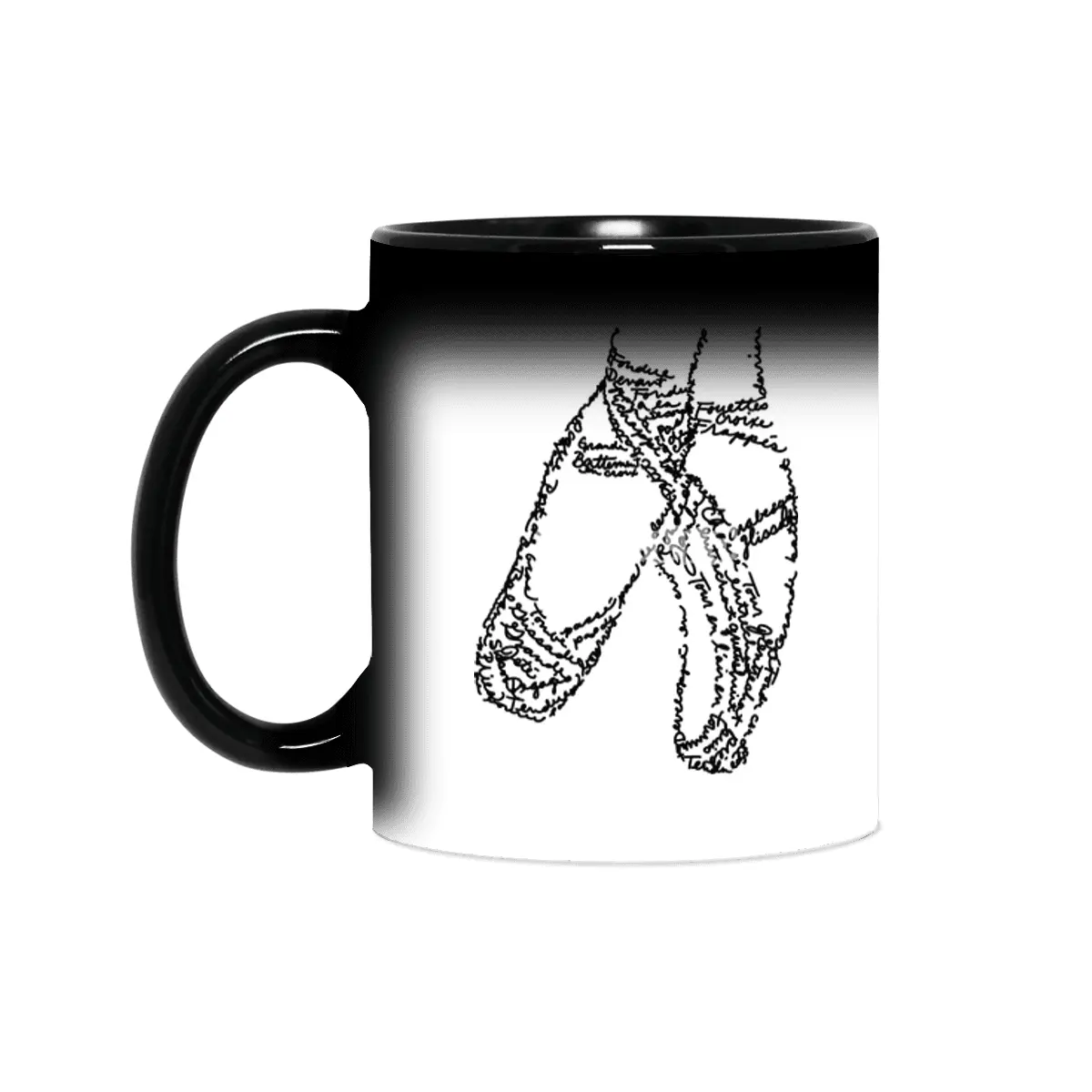Ballet Pointe Shoes Word Art Sihirli Kupa
