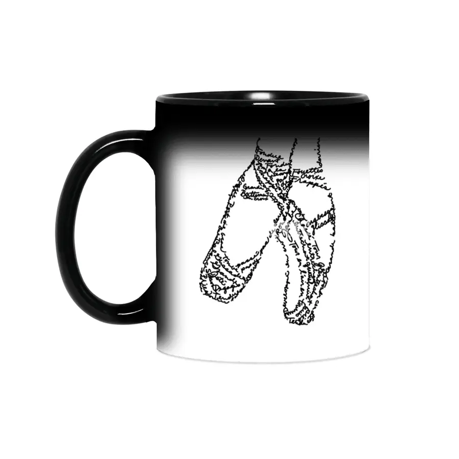 Ballet Pointe Shoes Word Art Sihirli Kupa