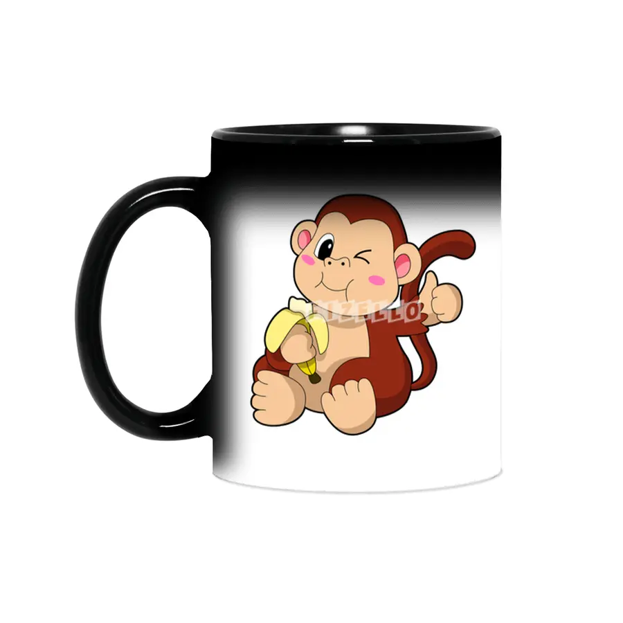 Baby Monkey with Banana Sihirli Kupa