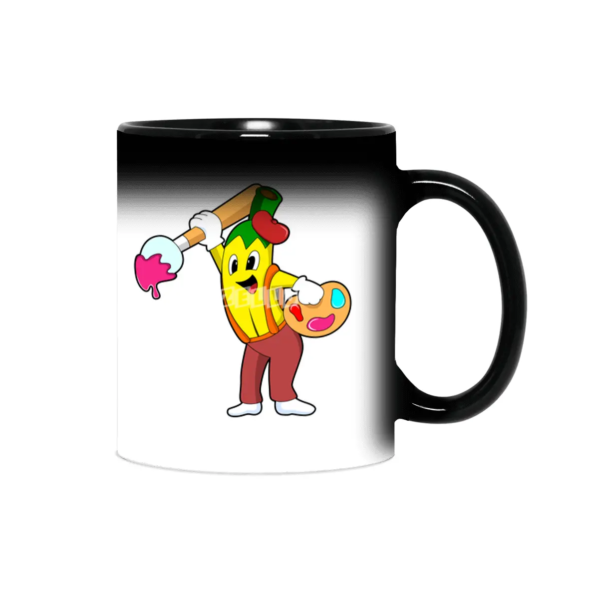 Banana as Painter with Paint brush Sihirli Kupa