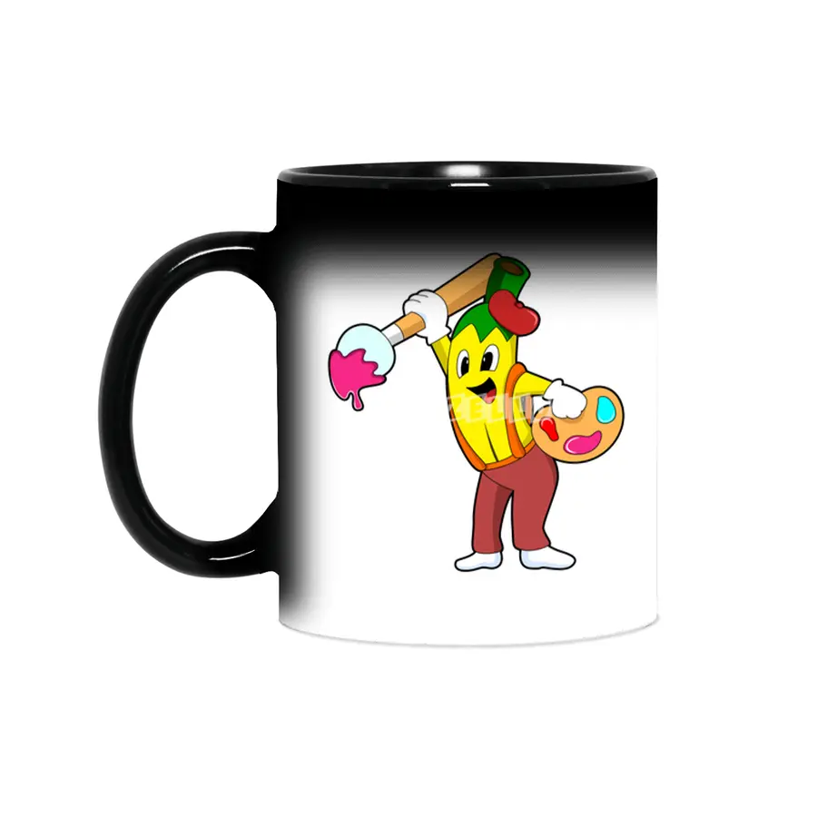 Banana as Painter with Paint brush Sihirli Kupa