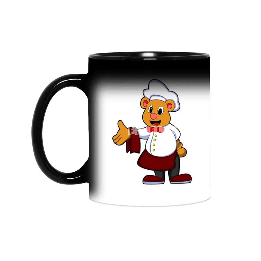 Bear as Cook with a Chef's hat Sihirli Kupa
