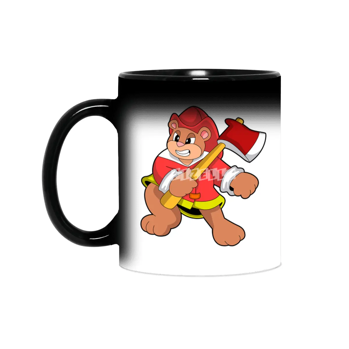 Bear as Firefighter with Ax Sihirli Kupa