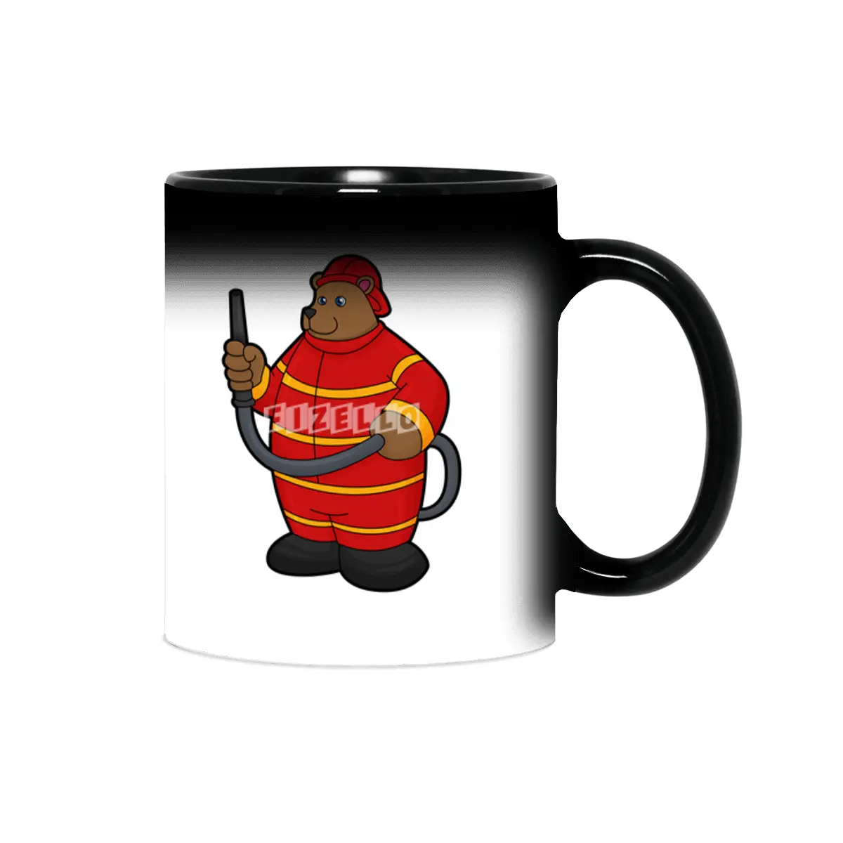 Bear as Firefighter with Hose Sihirli Kupa