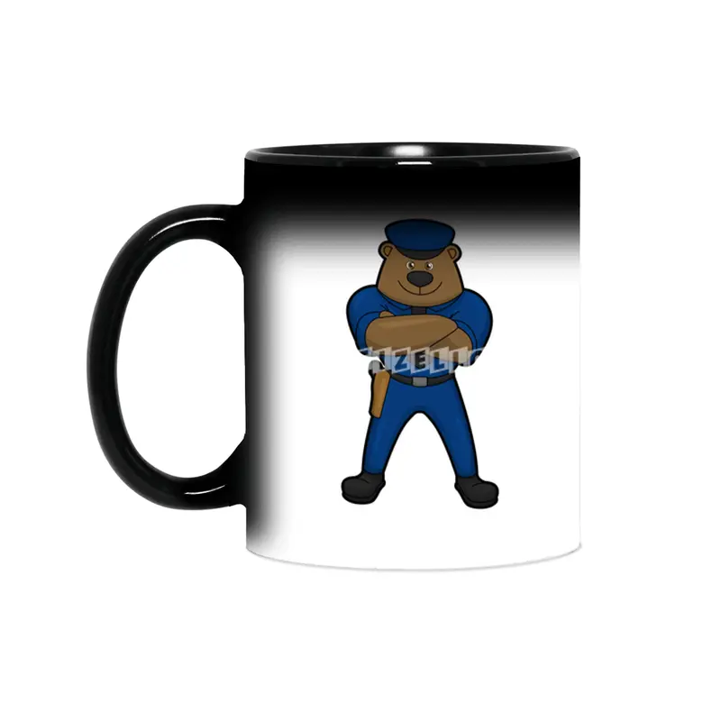 Bear as Police officer with Gun Sihirli Kupa