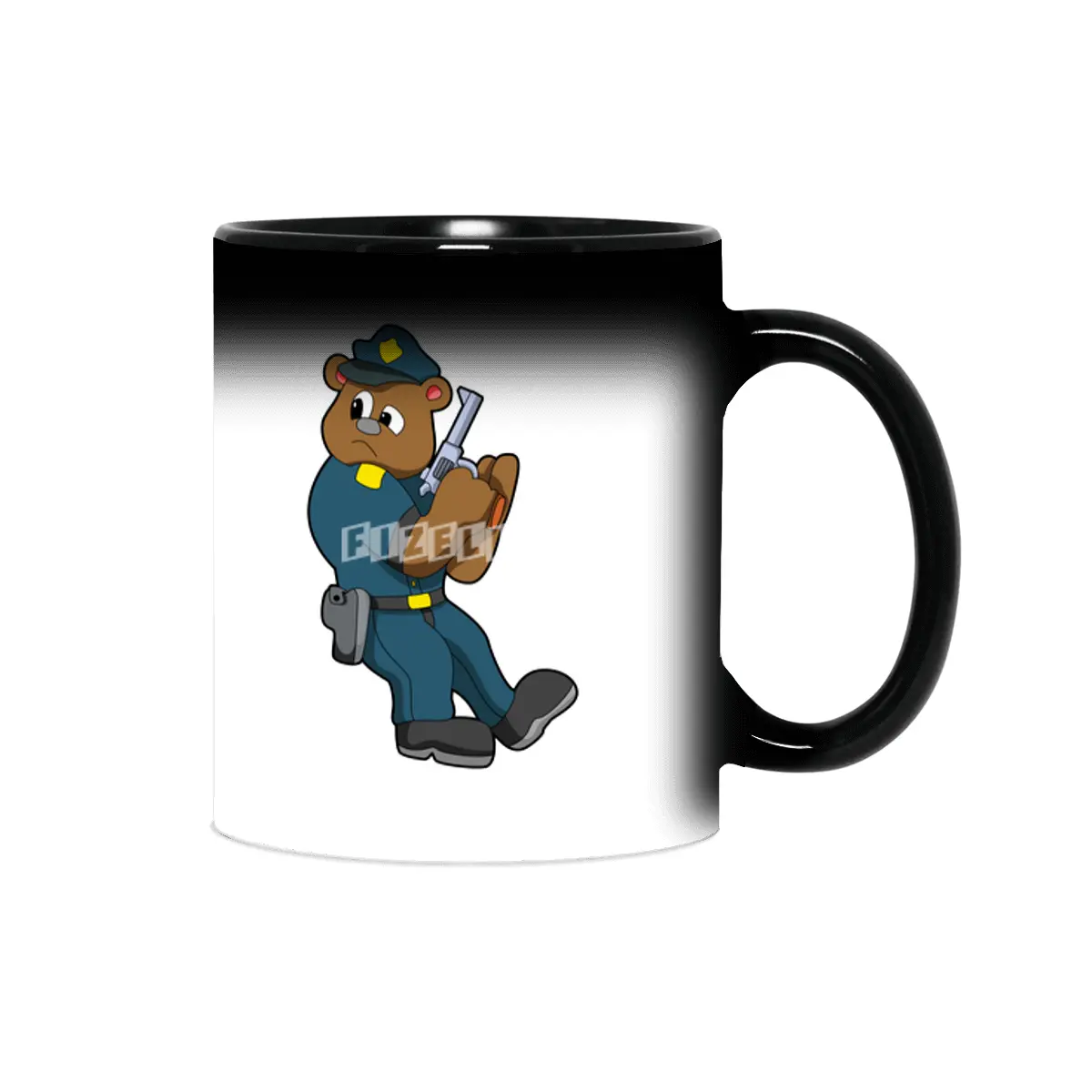 Bear as Police officer with Gun - Police Sihirli Kupa