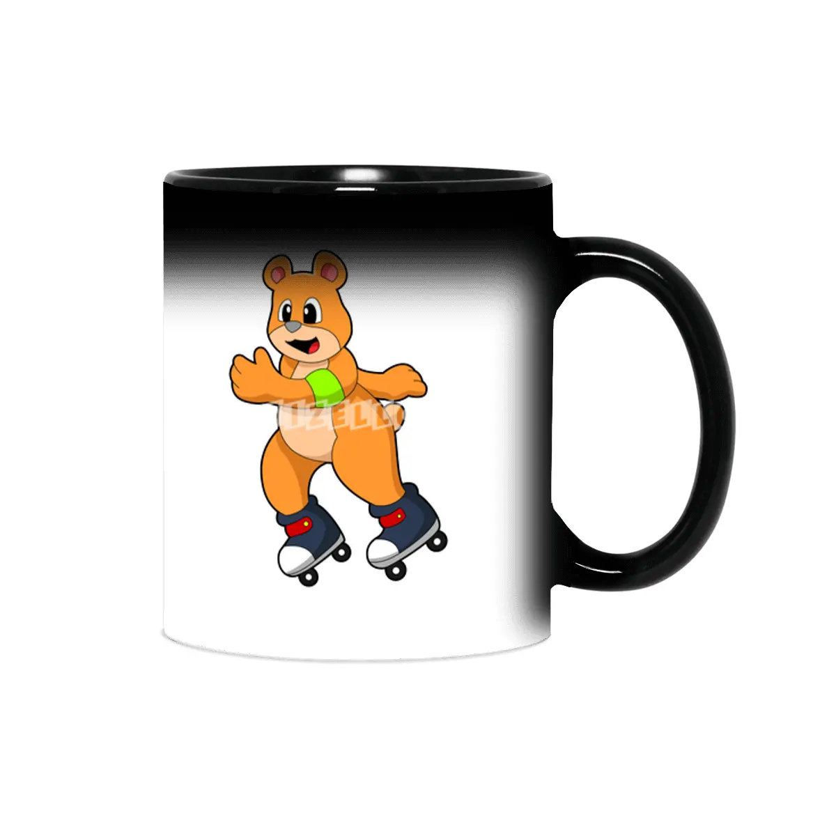 Bear as Skater with Inline skates Sihirli Kupa