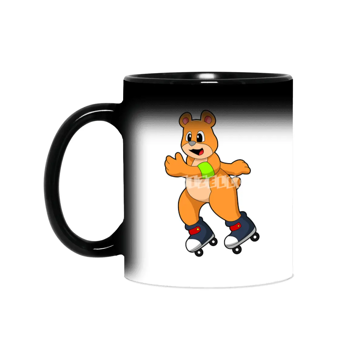 Bear as Skater with Inline skates Sihirli Kupa