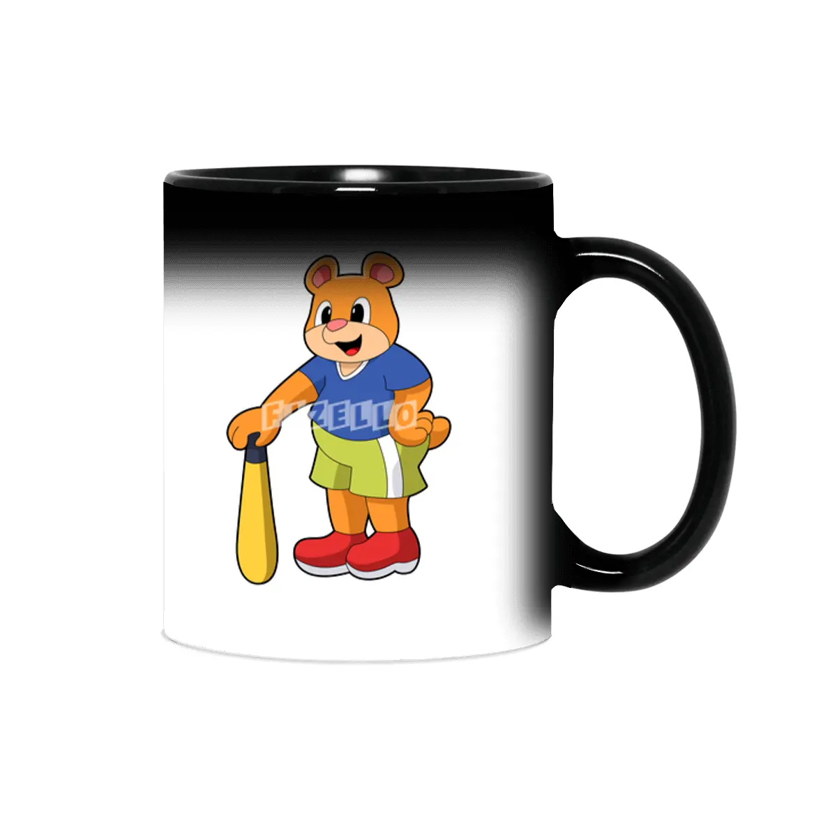 Bear at Baseball with Baseball bat Sihirli Kupa