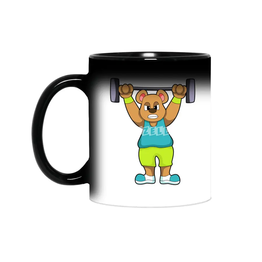 Bear at Bodybuilding with Barbell Sihirli Kupa